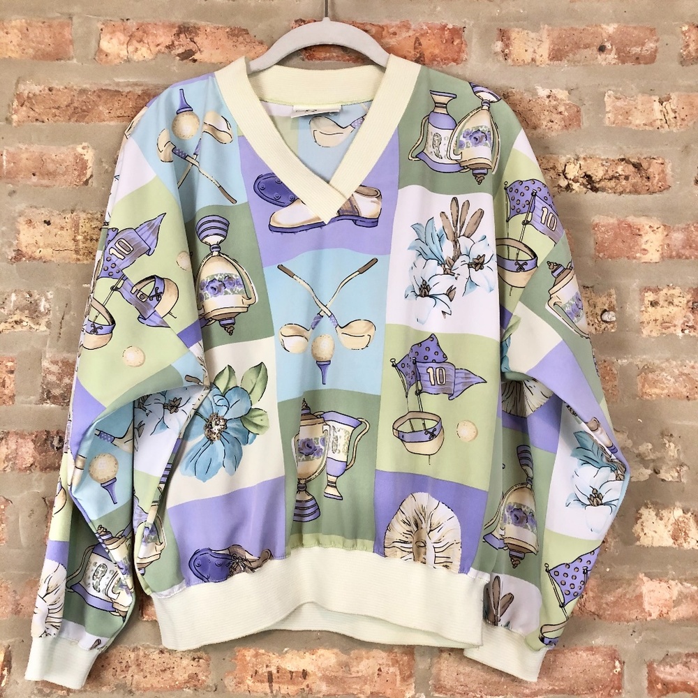 Vintage 1980's Women's Golf Pullover Small